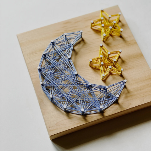 DIY Moon & Stars String Art Kit – Perfect for Beginners!