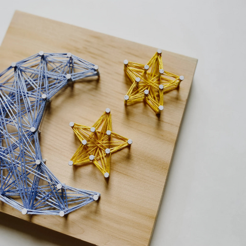 DIY Moon & Stars String Art Kit – Perfect for Beginners!